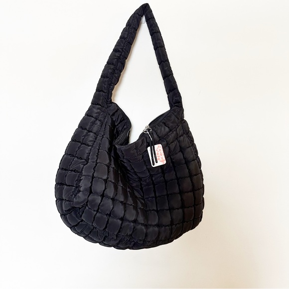 Free People FP Movement Quilted Carryall Black - Picture 7 of 9